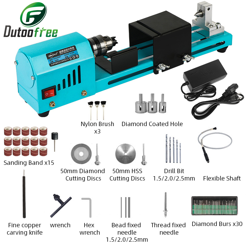1 Set 150 واط صغيرة خراطة الخش - مراجعة Brake Drum Lathe وسعره